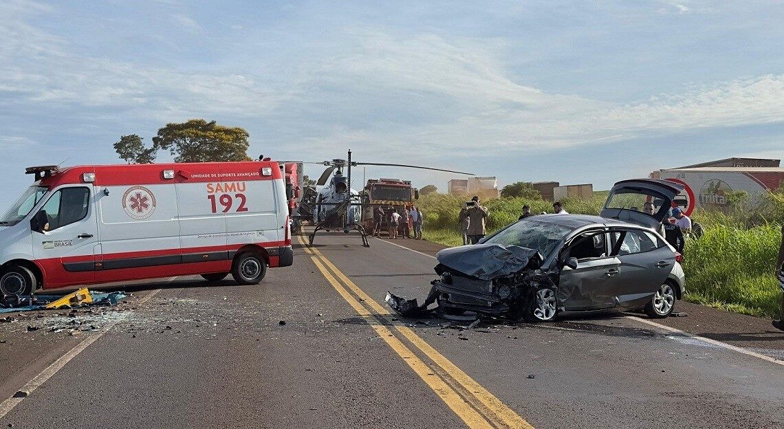 Duas mulheres e um bebê de um ano morrem em acidente na BR-369, em Campo Mourão